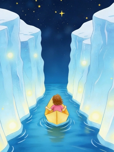 Sailing the stars between ice canyon